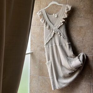 Anthropologie Moth Converging Roads Sweater Dress HTF Size L Pockets 2009 Anthro